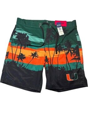FOCO forever collectibles Miami Hurricanes Board Shorts Mens Size S NWT
